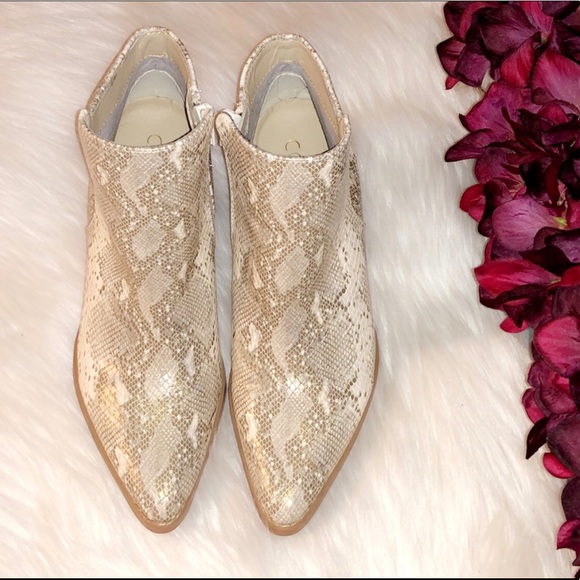 🆕COCONUTS By MATISSE Snake Print Leather Booties - Picture 5 of 8